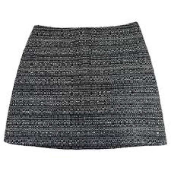 Tory Burch Ada Tweed Grey Metallic Thread Mini Skirt Sz6 - Picture 5 of 14